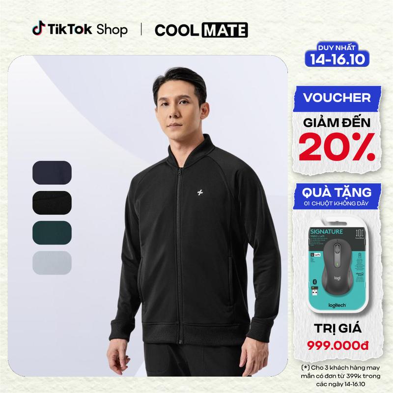 [Outlet Không đổi trả] Áo khoác thể thao Track Jacket cổ Rib - Coolmate