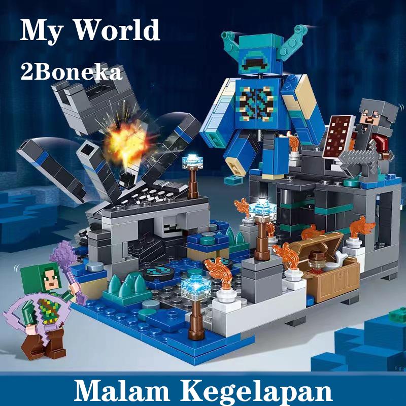 Minecraft Mainan Balok -My world Mainan Anak Block - Minicraft Bangunsusun Model Tree House：140PCS Molka Villa：400PCS Blok Toys Hadiah 5