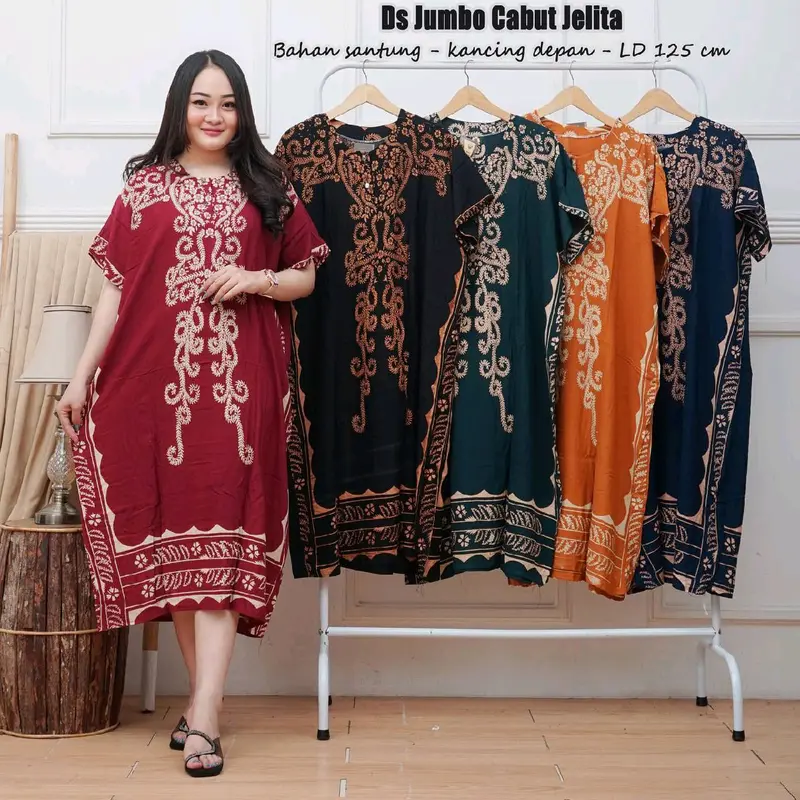 Daster Jumbo Layang Terlaris LD 120 PB 115 Muat BB 70 kg Busui Friendly - Wanita Bumil 2