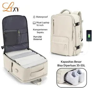 LEXY Tas Ransel Pria Wanita Travel 55L Anti Air Laptop Backpck 16 Inch Multifungsi