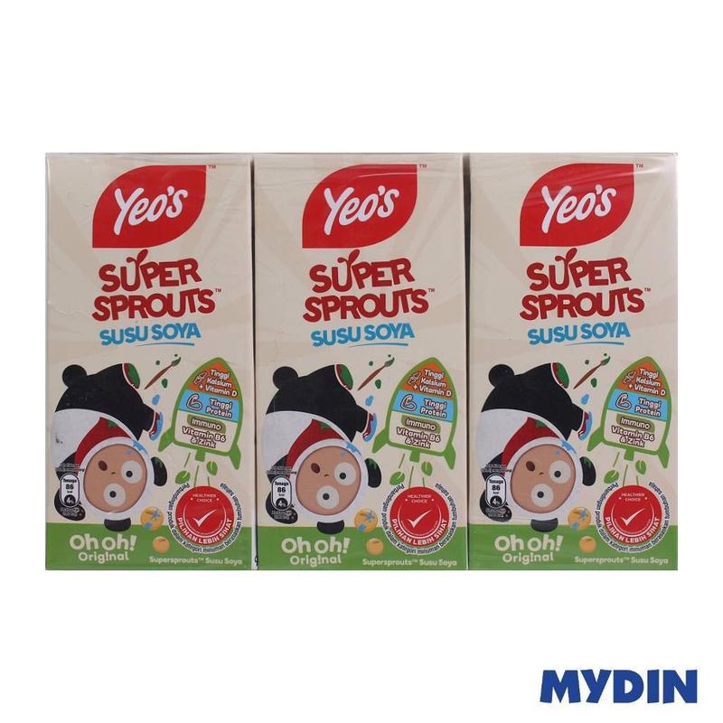 Minuman Susu Kacang Soya Yeo's Super Sprouts (6 x 200ml) - 3 Variasi ...