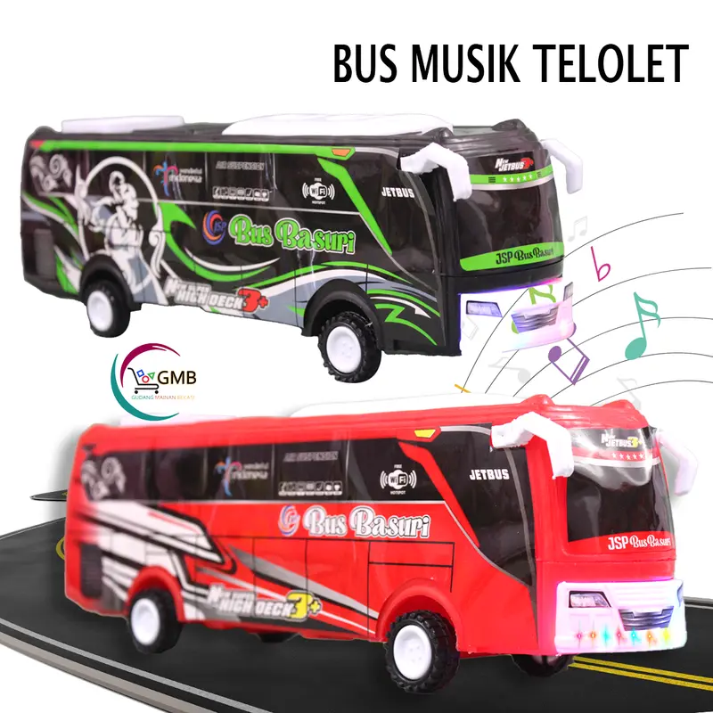 MAINAN ANAK MOBIL JSP BUS BASURI MUSIK TELOLET LT60 MOBILAN ANAK LAKI BIS WISATA 0
