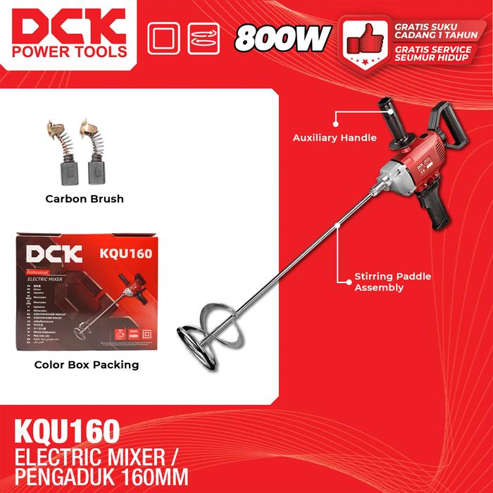 Gambar DCK Power Mixer With Stirrer KQU160 Mesin Pengaduk Semen 12MM 800 Watt dari DCK Power Tools Indonesia Kota Administrasi Jakarta Barat Tokopedia