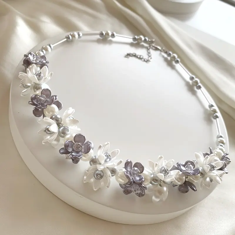CRYSTAL BEADS NECKLACE ELISA | KALUNG HIJAB PREMIUM | KALUNG KRISTAL MANIK MANIK | HIJAB FASHION HANDMADE | AKSESORIS HIJAB CHOKER 8