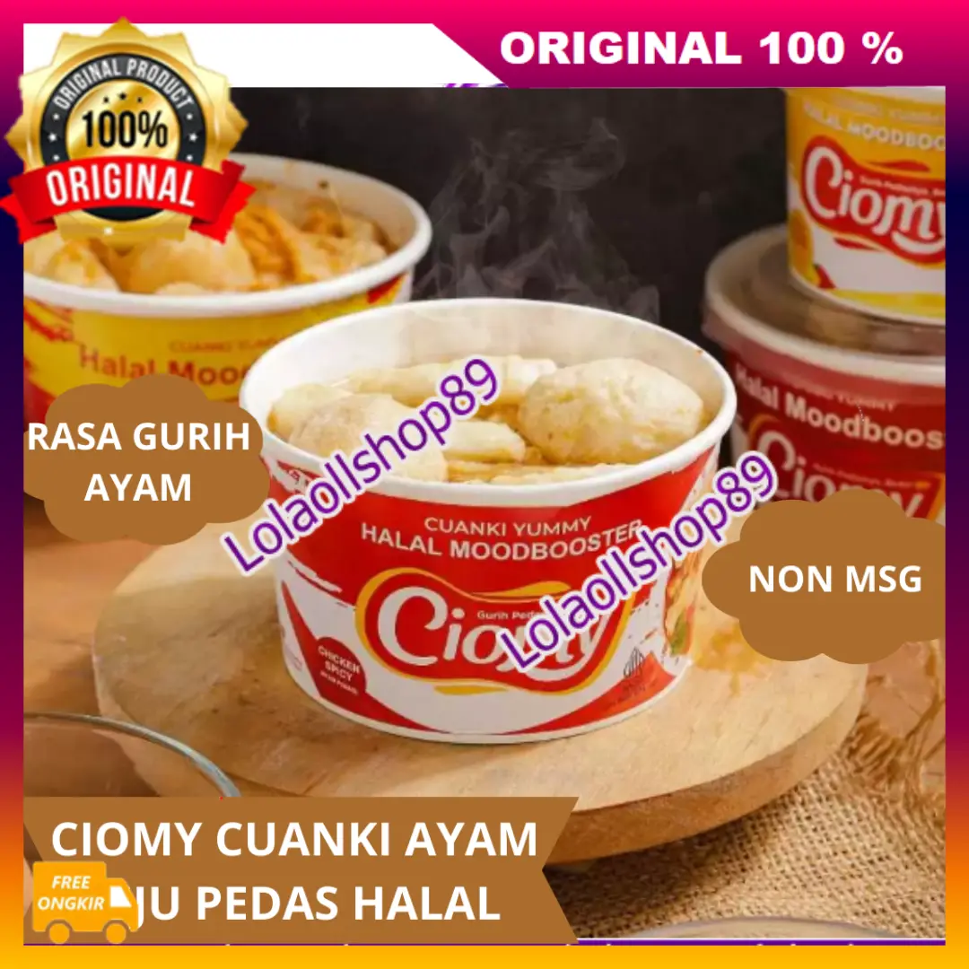Ciomy Cuanki Ayam Keju Pedas Cuangki Ciomy Cup Kecil Halal Non MSG ORIGINAL