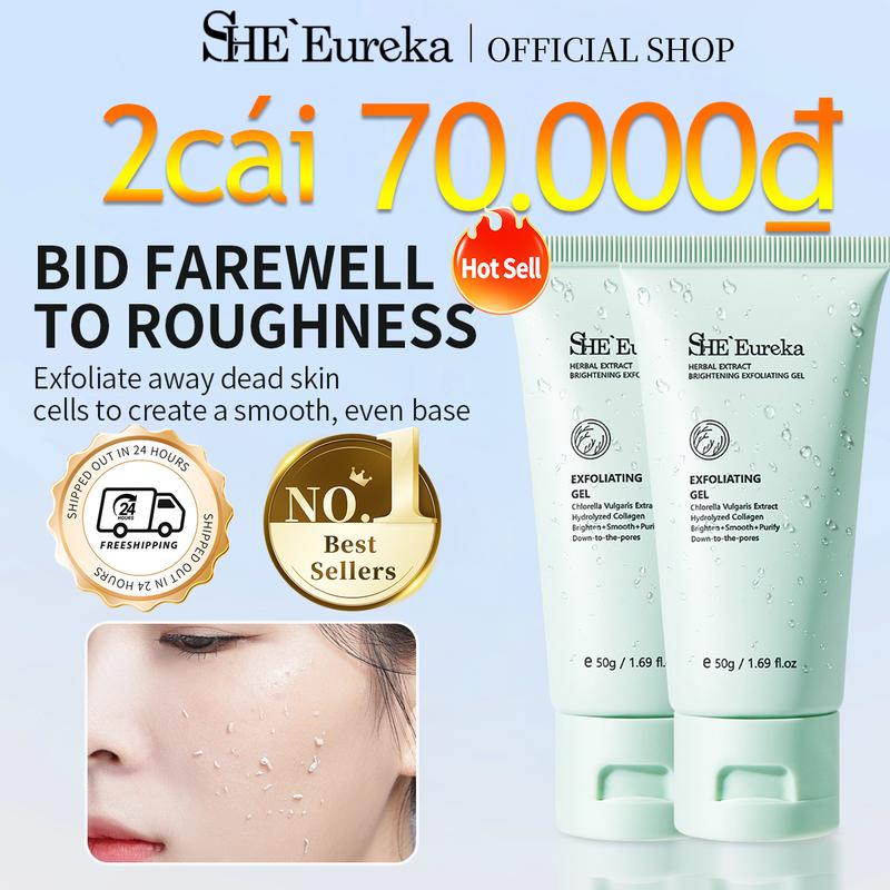  2PCS 70.000₫ SHE Eureka Chlorella Vulgaris Scrub Oil Control Deeply Cleansing Exfoliates Gentle Skincare All Skin 50g+50g 