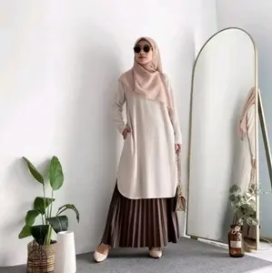 Tunik Knit Waffle Oval Terbaru / Long Tunik Rajut