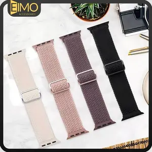 [Tali Jam] Nylon Elastic Strap for Apple Watch Ultra 3/2/1 49mm 46mm 45mm 44mm 42mm Band for IWatch Series 11 10 9 8 7 6 5 4 SE 3 2 1 Braided Belt Bracelet Metal Buckle Wristband 38mm 40mm 41mm Smartwatch Accessories