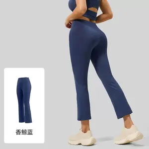 LUANAFIT - JYMA052 - Celana Panjang Tanggung Legging Cutbray Wanita Untuk Olahraga Pilates / Bahan Premium Impor Berkualitas / Jahitan Rapi Kain Adem dan Melar /  Ramah Wanita Hijab / YOGA / Gym / Padel