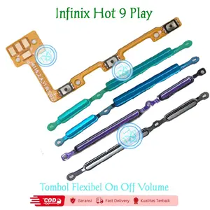 Tombol Flexibel On Off Volume Untuk Infinix* Hot 9 Play* X680 X680B X680C Fleksibel On Off Tombol Pernik Flexibel Tombol Luar Layar