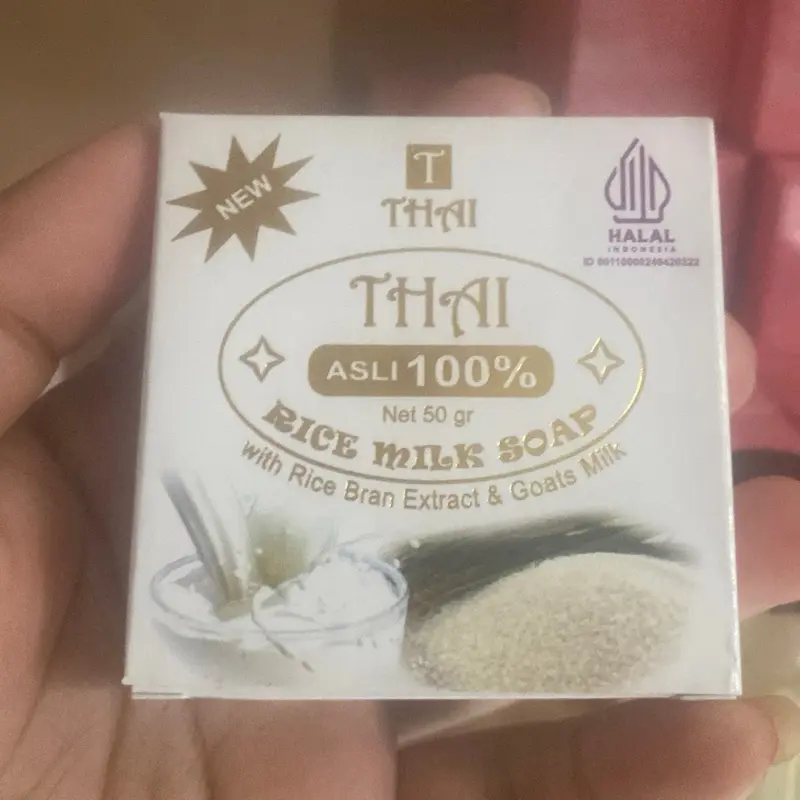 ISI 3 PCS SABUN THAI RICE MILK THAI SABUN BERAS ISI 3 Membersihkan Mencerahkan Soap 2