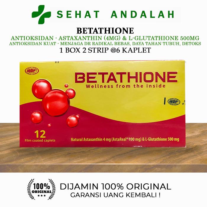 Betathione1 Box12tablet Antioksidan L-glutathione500mgastaxanthin
