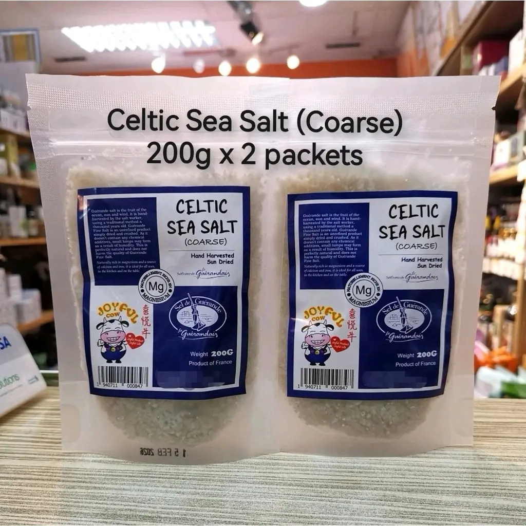 French Celtic Sea Salt (Coarse) 200g x 2 pkts