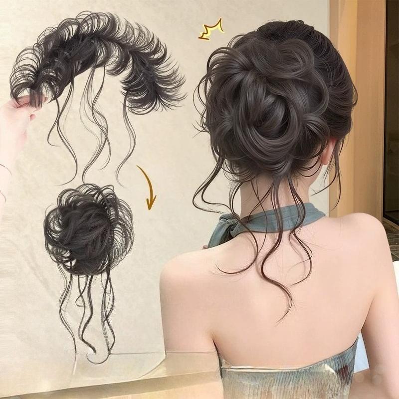 Tóc giả đầu Maruko tự cuộn, cần thần kỳ, dành cho nữ, kiểu râu rồng, đĩa tóc,…