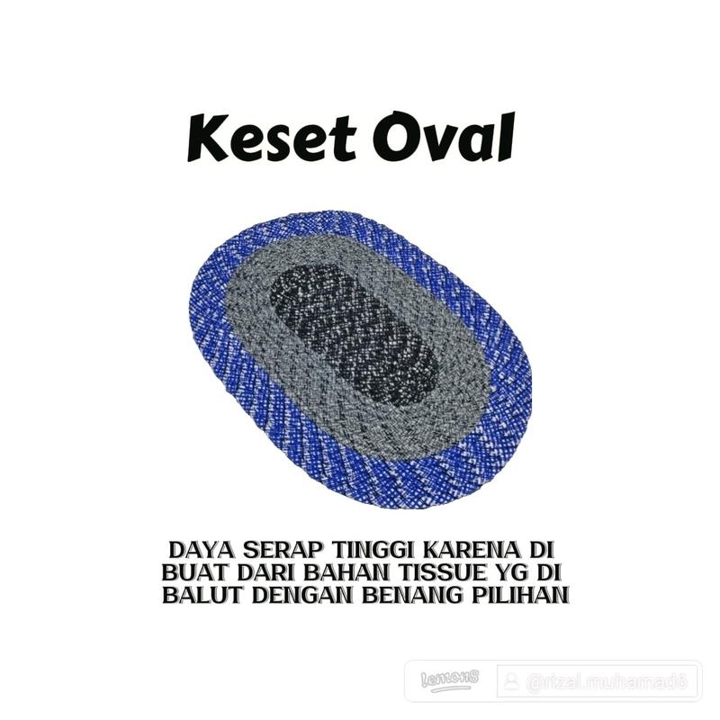 Keset Sumbu Oval Pelangi Anti Slip Daya Serap Tinggi - Lantai, Benang - Klasik Tradisional keset  kaki 3