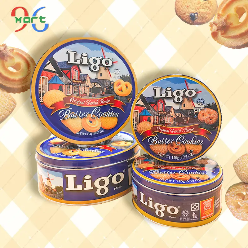 Ligo Danish Butter Cookie 454g - Traditional Snack, Soft and Crunchy with Rich Flavour