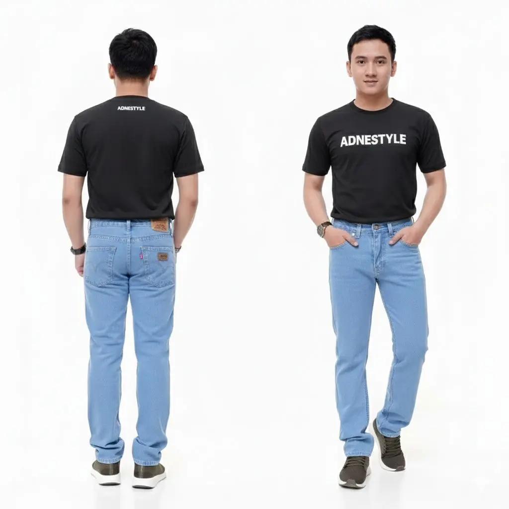 Jeans Panjang Biru Muda