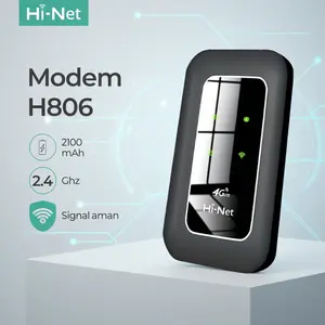 Hi-Net H806 Router Nirkabel 4G LTE 5G Mini Modem 150Mbps Broadband WiFi Portabel dengan Baterai 2100mAh & Antena Terintegrasi untuk Smartphone PC Tablet Laptop dan Smart TV