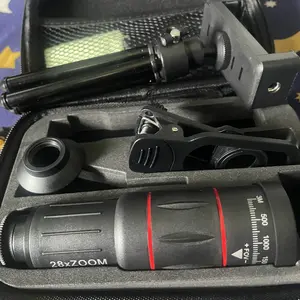 (In Stock)Luxyphone lensa apexel 28x zoom lensa kamera apexel 18x25 hp telezoom lensa tele zoom hp lensa hp lensa kamera pantai Ponsel Hitam