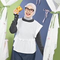 Gambar Mybamus Arin Ruffle Vintage Vest Korean Style Outer Lace Lebaran Terbaru - Oat M19269 R92S4 dari Mybamus Kab. Bandung Barat 3 Tokopedia