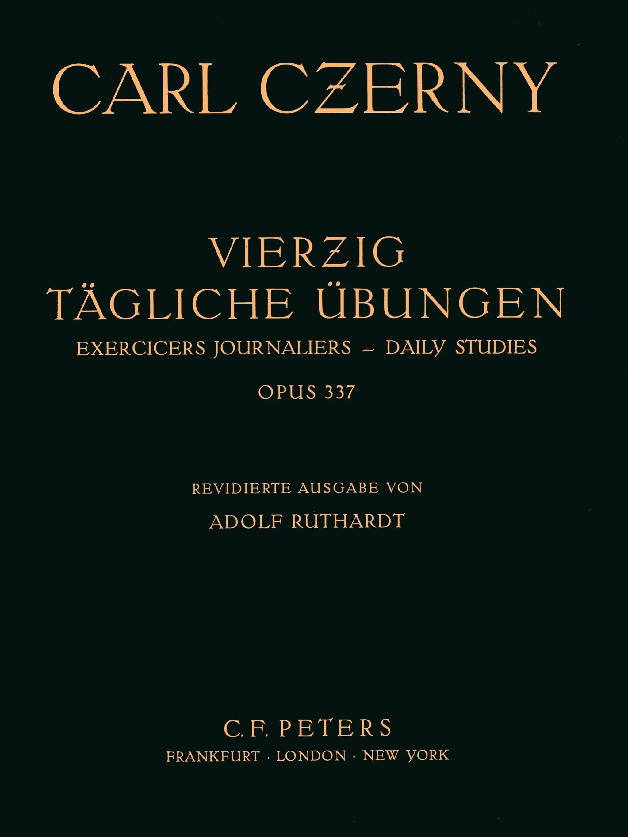 Buku Piano Czerny 40 taegliche Uebungen Op 337