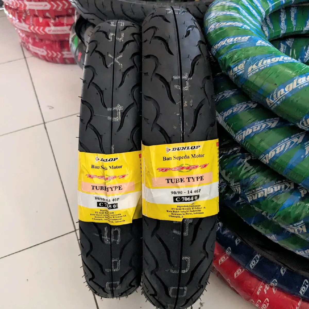 BAN MATIC DUNLOP 80/90-14 90/90-14 NON TUBLES