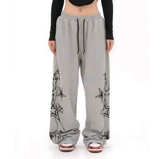 Product Introduction of Jogger pants star skena y2k jkt48 korean style karet celana ombre nbc flare jumbo kulot wanita petir straight cut Wanita Celana 3