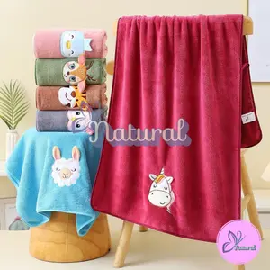 NATURAL - HANDUK ANAK 60x120CM TEBAL MIKROFIBER UKURAN- bahan mikrofiber menyerap air Microfiber