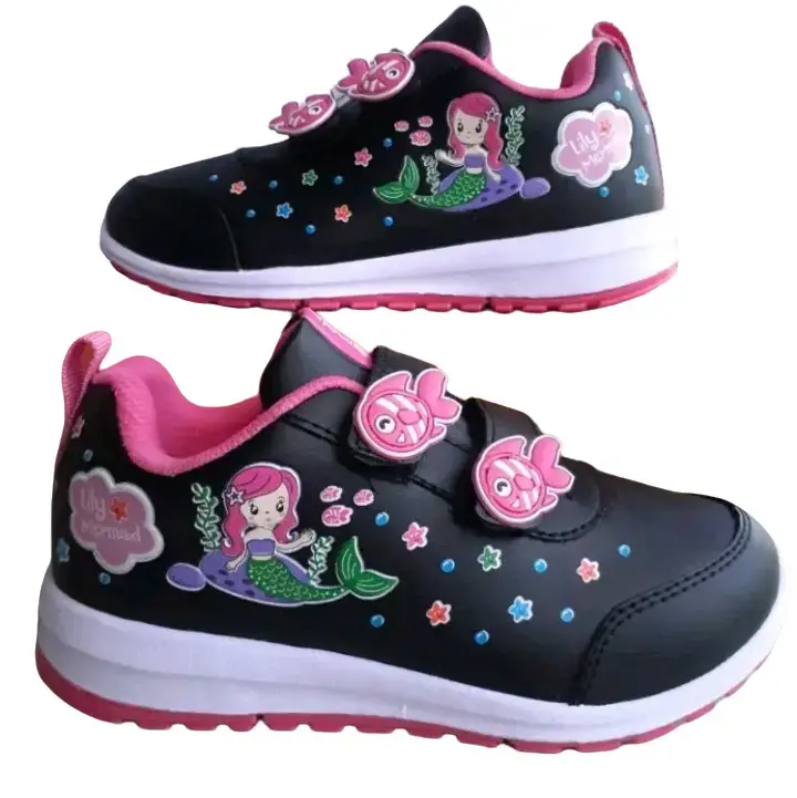 Sepatu Ando Karakter Anak Perempuan Sepatu Sekolah TK Sepatu Paud Sepatu Balita Pink Cewek Hitam pink Putih Merah Fashion Sd 0