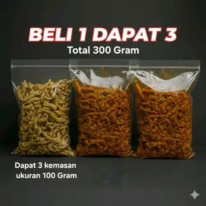 Beli 1 Dapat 3 Kripik Usus Ayam total 300 Gram paket building Bos Kriuk Cemilan Viral Enak Renyah Pedas Harga Murah Meriah Cocok Untuk Santai Atau Teman Nasi