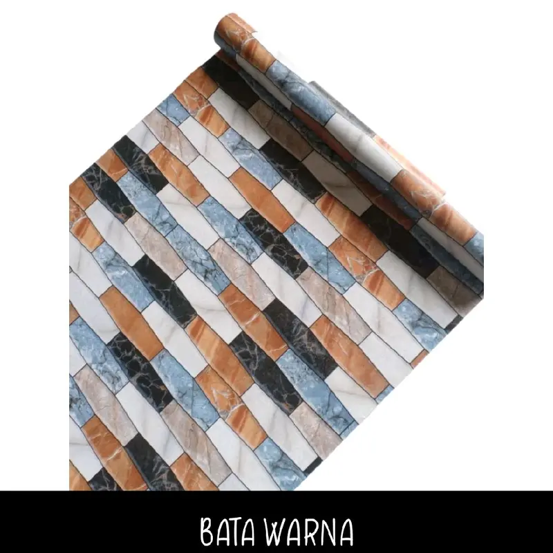 WALLPAPER DINDING MURAH MOTIF BATA COD BAYAR DITEMPAT - 45CM X 5 METER stiker 7