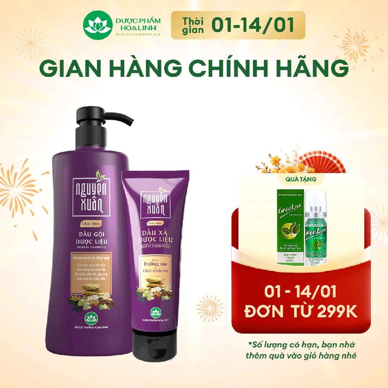  Bộ Dầu gội 470g và Dầu xả 160g Nguyên Xuân chắc khỏe - Dành cho tóc yếu dễ gãy rụng 