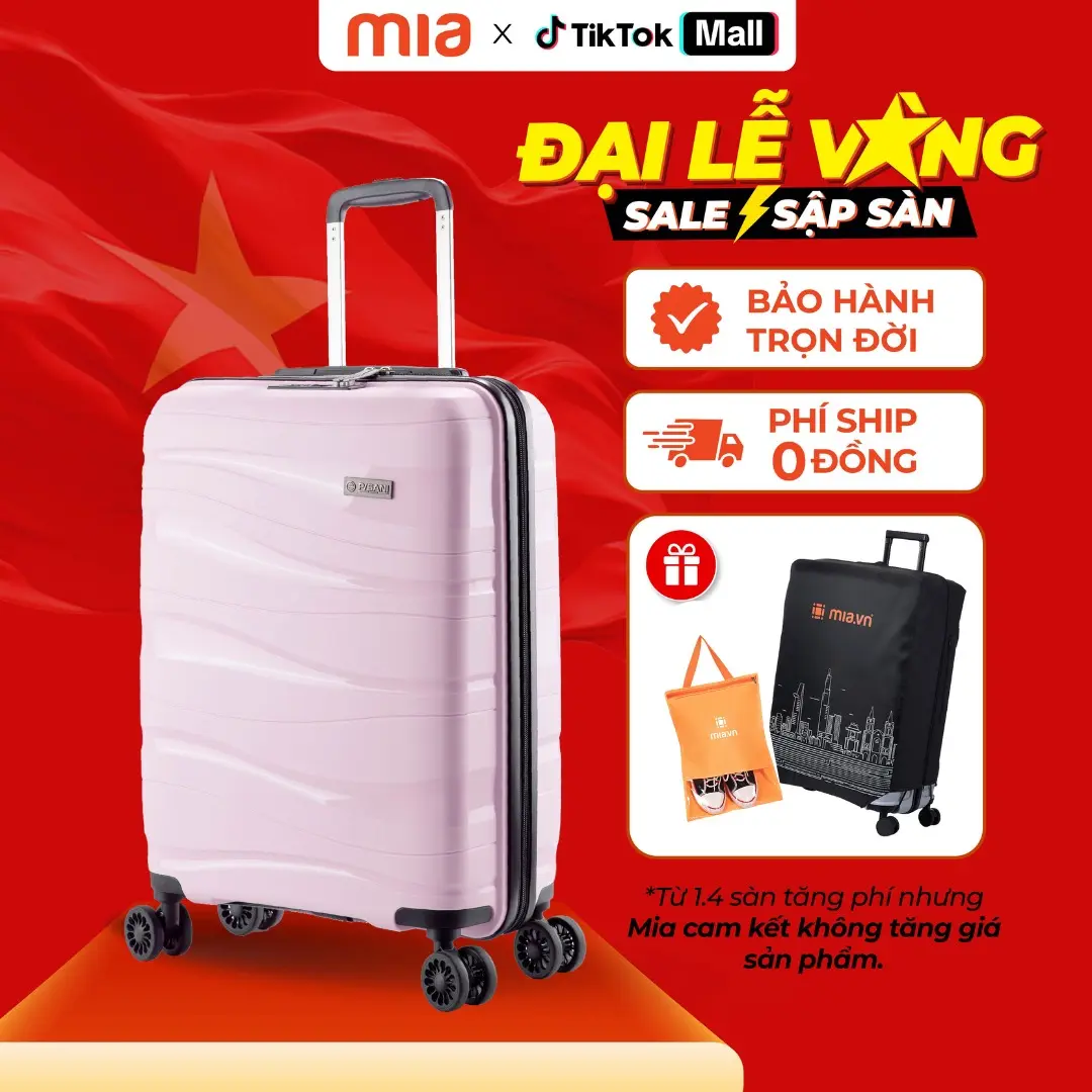 [ĐẠI LỄ SALE TO] Vali du lịch Pisani LANI 2 Size - 20/24 Thân nhựa PP hạn chế bể vỡ tốt, bất chấp mọi va đập, khoá số TSA chuẩn quốc tế, BẢO HÀNH MIỄN PHÍ TRỌN ĐỜI