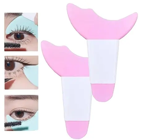 OX 3 In 1 Alat Bantu Aplikator Maskara Eyeliner Eyeshadow Bahan Silikon Multi-fungsional Reusable Alat Kecantikan 1554 Wajah Eyeliner Eyelash 2