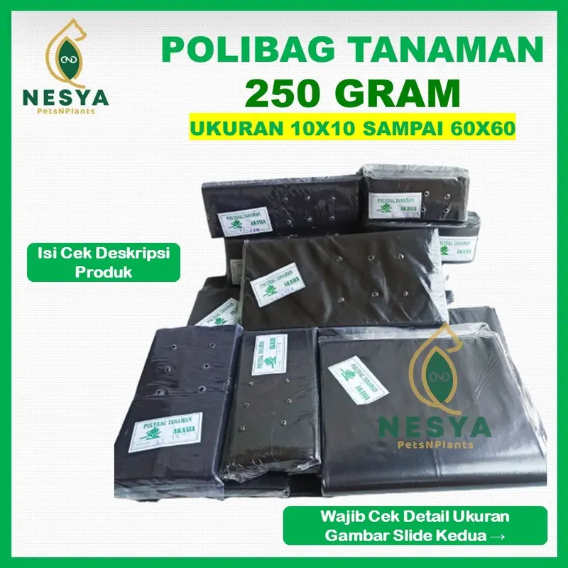 Polybag Polibag Polibek Pot Plastik 250gram 10x10 10x12 10x15 12x12 12x15 15x15 18x18 15x20 20x20 20x25 25x25 25x30 30x30 30x35 30x40 35x35 35x40 40x40 40x45 40x50 45x45 45x50 50x50 0
