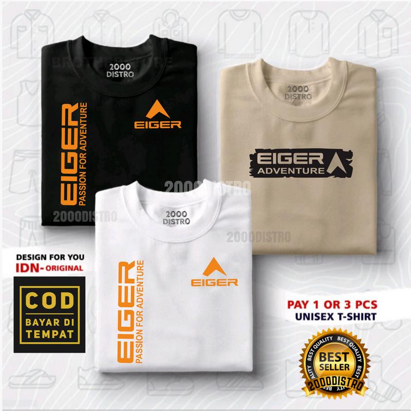 BUY 1 OR 3 PCS ( PROMO COD ) Kaos Distro Pria - Kaos Distro 100% Cotton Combed 30s Katun - Baju Oblong Distro Cowok Cewek Print EI33R Oren 6