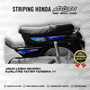 Striping Variasi Honda Astrea Grand Stiker Motor Star Premium model FLAME Api CODE AST FIRE