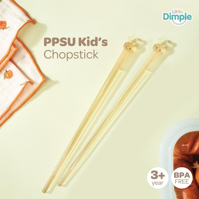 Gambar Little Dimple Kid's PPSU Chopstick - Sumpit untuk belajar anak - Training Chopstick bahan PPSU dari Little Dimple Kota Administrasi Jakarta Utara Tokopedia