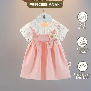 [PRINCESS ANAK] 0-3 Tahun dress anak perempuan  gaun anak perempuan Baju Dress Anak Perempuan Dress Floral dress import korean style-Rok Anak Perempuan Cantik dengan Desain Bunga dress bayi baju bayi perempuan baju anak perempuan