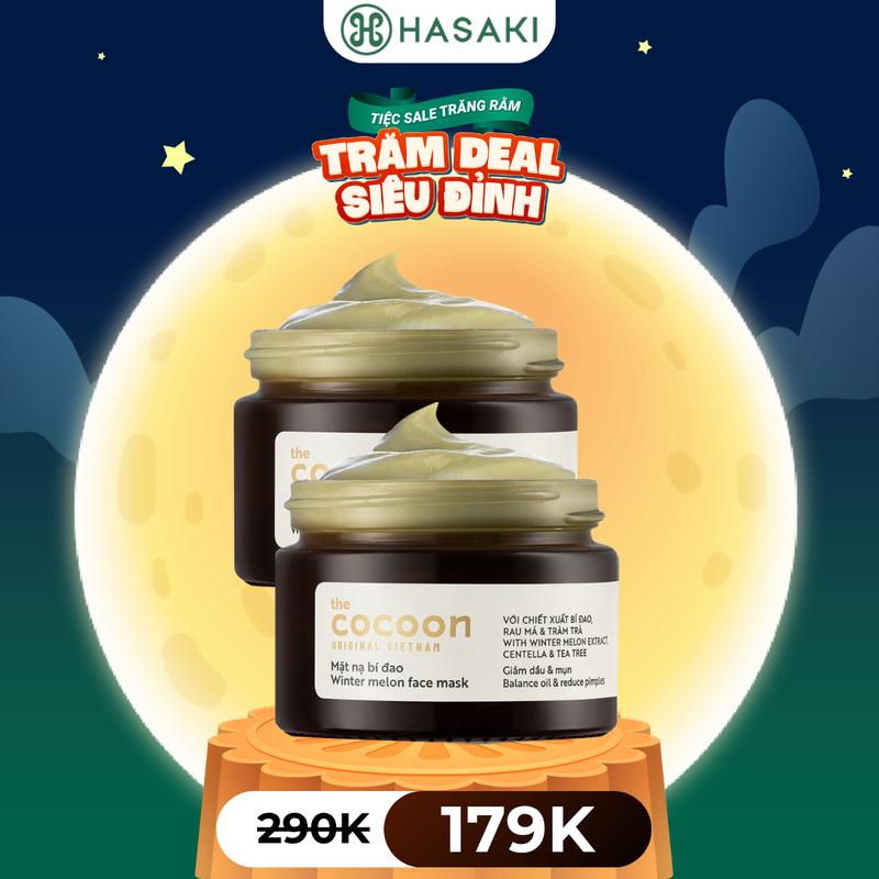 Combo 2 Mặt Nạ Cocoon Bí Đao Giảm Dầu & Mụn 30ml | HASAKI BEAUTY
