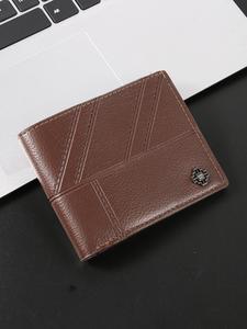 Cartera Corta para Hombre de Piel Sintética, 4 Portatarjetas, 2 Bolsillos, 1 Ventana Transparente, Sin Tecnología RFID, Billetera Bifold, Ideal para Regalo a Papá o Niños, Delgada y Pequeña para Viaje.