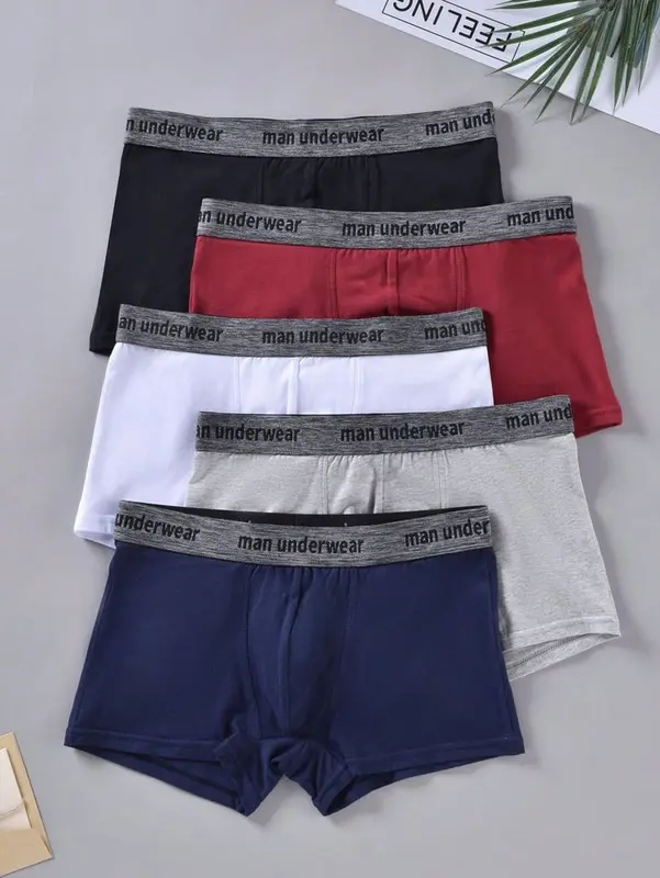 10 PCS Celana Dalam Pria Berkualitas Tinggi dengan Bahan Lembut dan Breathable Lembut Pria Boxer Katun Seamless Dewasa Cowok Hitam Karet Nyaman Pendek dalaman priadewasa sempak Spandex XXL Underwear 5