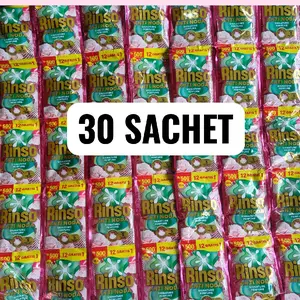 PAKET 30 saset 500an RINSO CAIR  /  30 SHACET  RINSO CAIR 500an