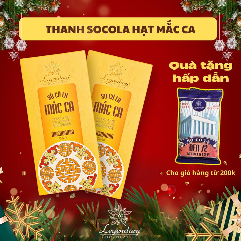  Thanh Socola Hạt Macca Legendary - Đồ ăn cao cấp quà tặng sang trọng ăn vặt - Thanh bar 80g 