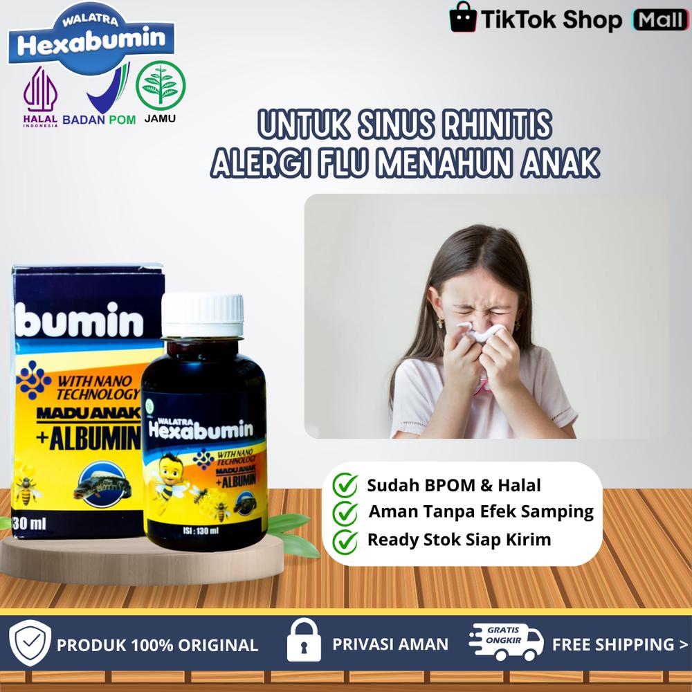 HEXABUMIN - Untuk Flu Menahun / Sinusitis Khusus Anak, Hidung Meler Keluar Ingus Dan Bersin Terus Menerus, Hidung Mampet