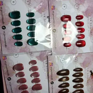 press on nails Japanese Korean Nails / luxury cat eye / kuku palsu wedding / kuku palsu wisuda / nail art premium