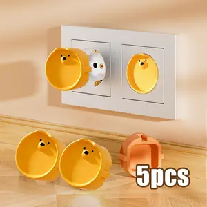 5pcs Silikon penutup pengaman stop kontak listrik anak safety socket silicone cover motif beruang
