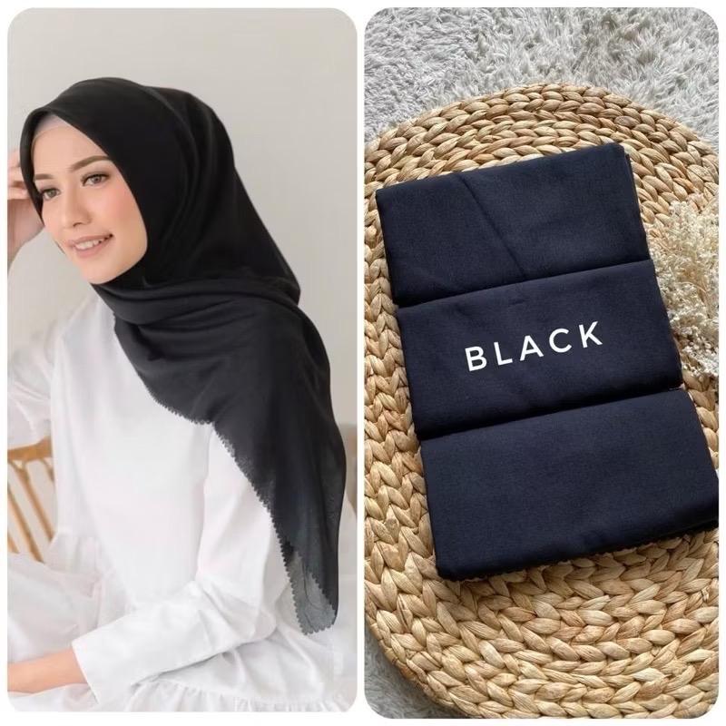 HIJAB VOAL POLOS PREMIUM LASERCUT - Segi Empat 6