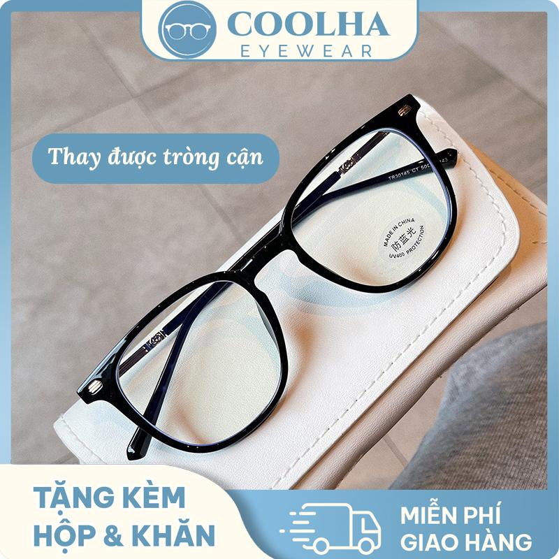 Gọng kính cận nam nữ cao cấp mắt kính không độ chống ánh sáng xanh và tia UV400 thời trang phong cách Hàn Quốc gọng kính chắc chắn thay được tròng cận đẹp giá rẻ Minaso 191 