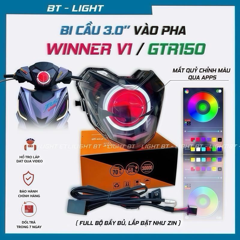 Đèn Bi cầu Led M10 Light lên pha cho WinnerV1  Đèn Pha Led + Auto Passing Phụ Kiện